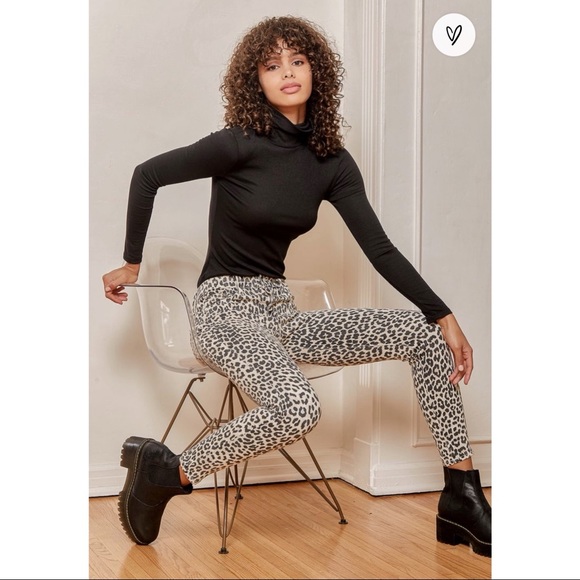 Pistola Aline Cream Cheetah Print High-Rise Skinny Jeans | Size 28 - Picture 5 of 16